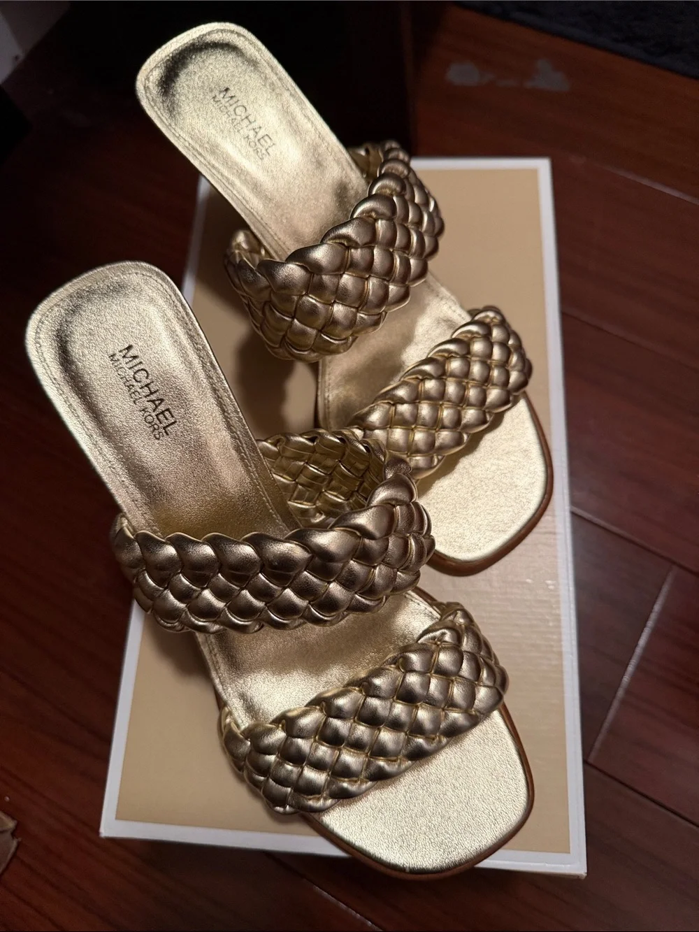 Michael Kors Amelia Mule in Metallic Gold